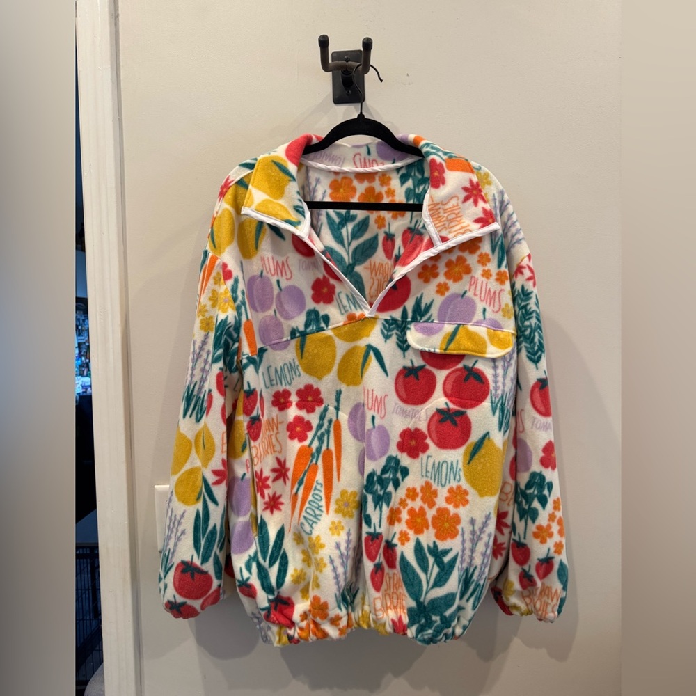 Custom Fleece, Fun Fruit Pattern (Large)